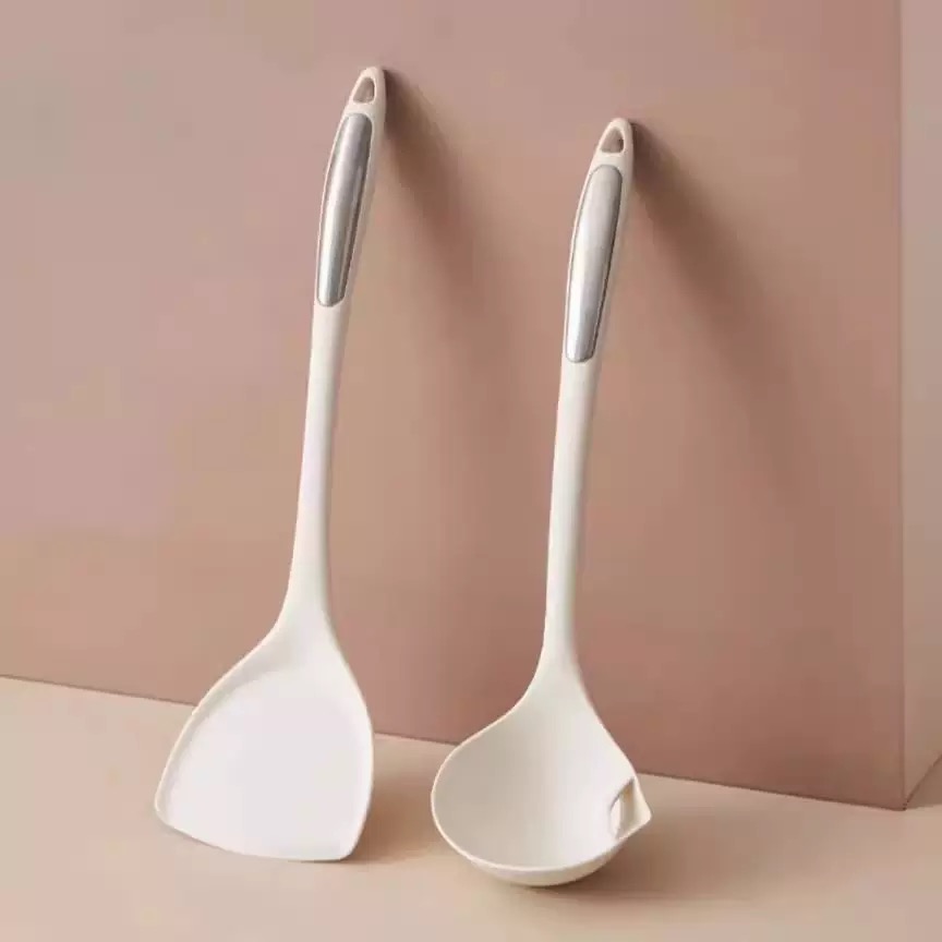 2-pieces silicone utensil set