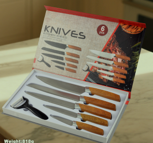 6-piece set of cutting tools