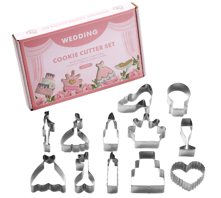 Wedding 12-piece Set of Cookie Molds