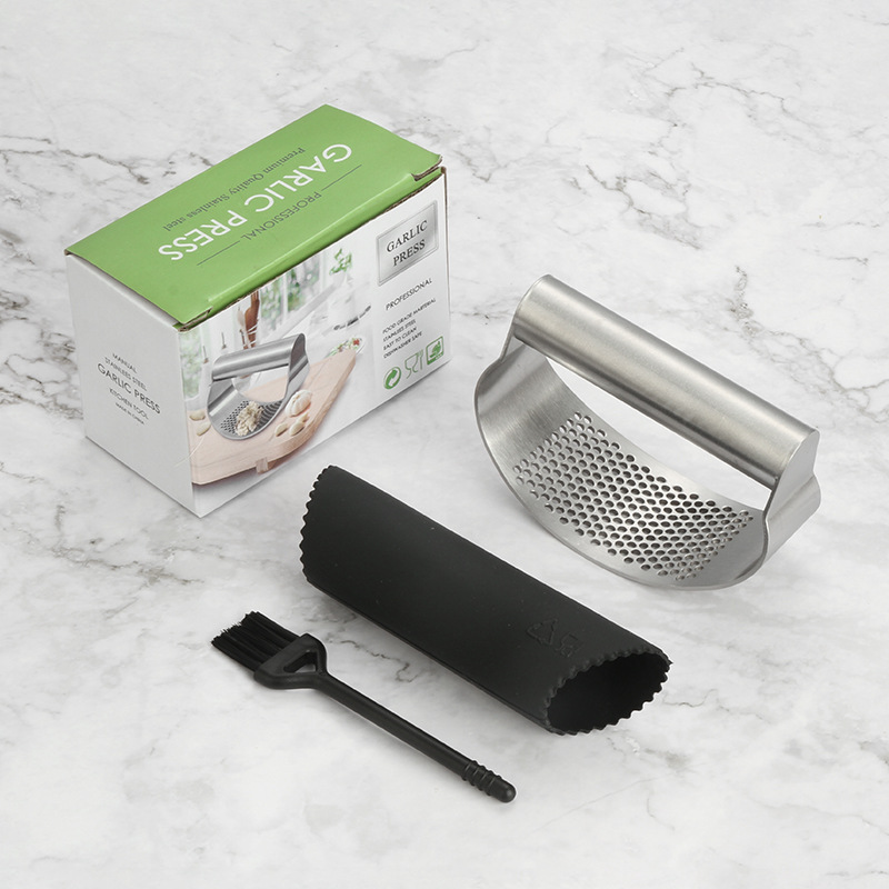 Stainless steel garlic press