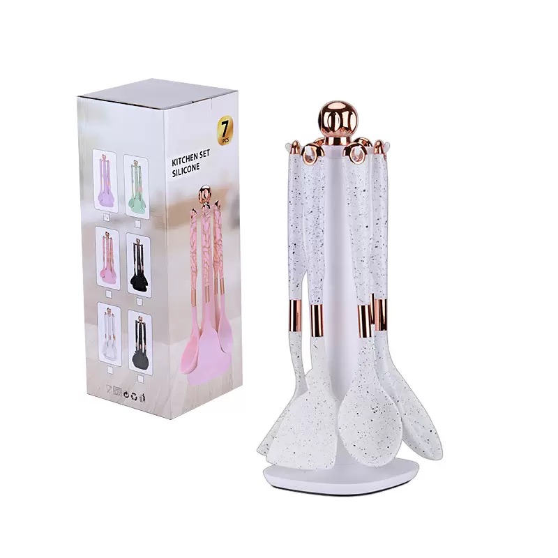 7-pieces silicone utensil set