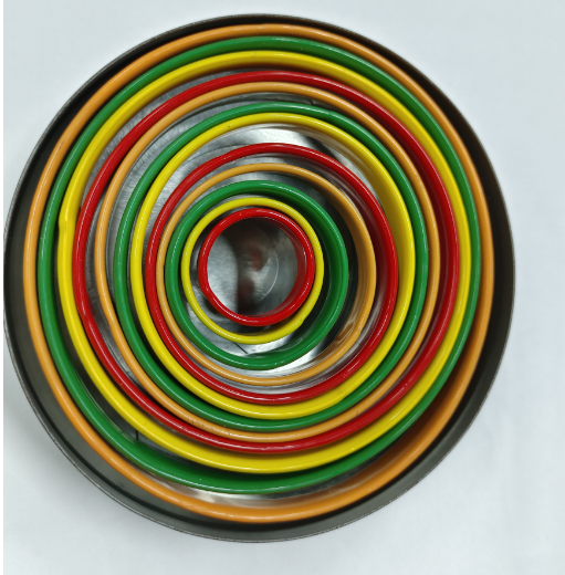 12-piece set of circular mousse molds in various colors