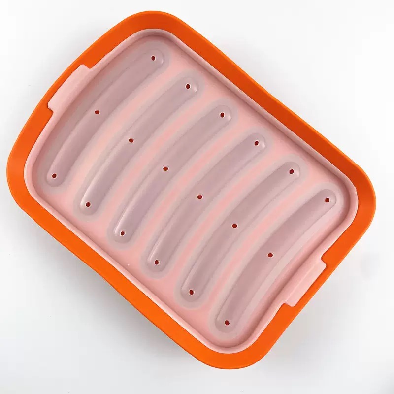Silicone sausage mold