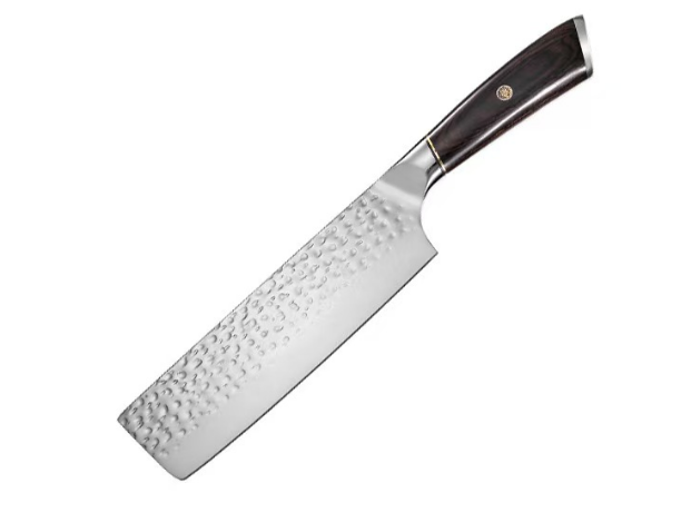 Flanged hammer-grinding slicing knife