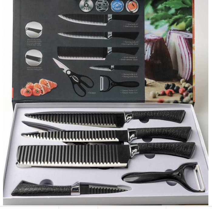 6-piece set of Zhanwen non-stick knives